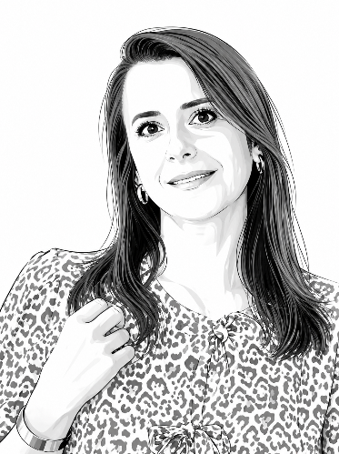 Retrato ilustrado de Alejandra Briceño