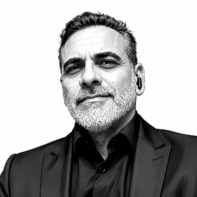 Retrato ilustrado de Juan Manuel Koenig