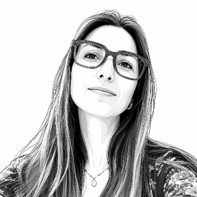 Retrato ilustrado de Verena Reccius